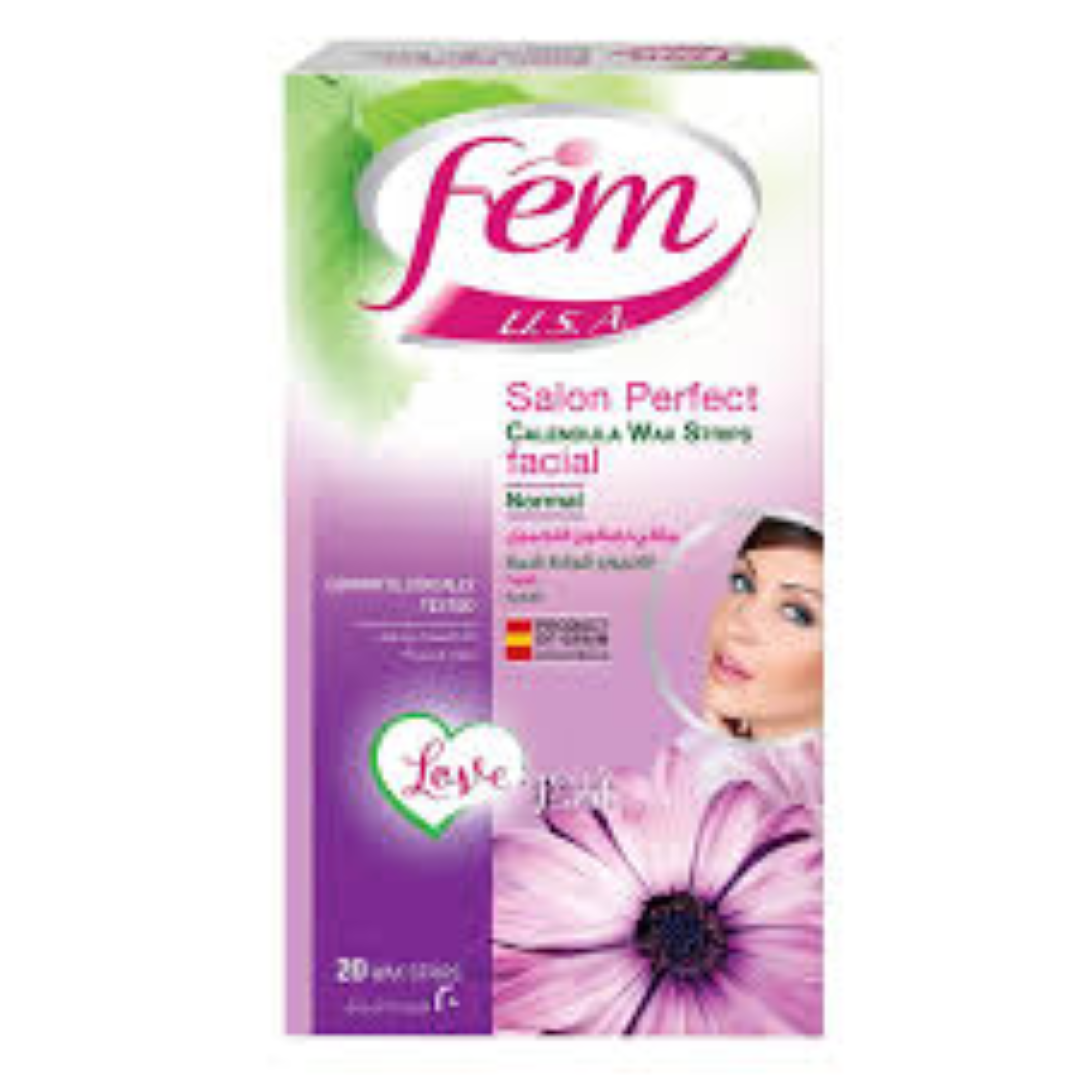 FEM 20 WAX STRIPS FACIAL NORMAL SKIN 